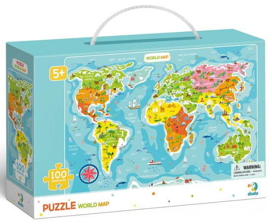 DoDo puzzle Karta svijeta, 100 komada