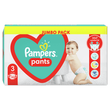 Pampers Pants pelene hlačice, Veličina 3, 6 -11 kg, 62 komada