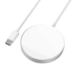 Kaku Magnetic punjač na iPhone 12, MagSafe, 15W, USB-C, bijela