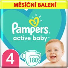 Pampers Active Baby pelene, vel. 4, 9-14 kg, 180 komada