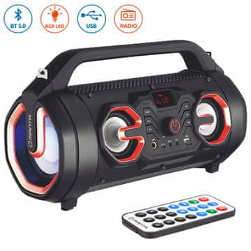 Manta Boombox SPK206 Bluetooth 5.0 zvučnik, baterija, 18W, daljinski