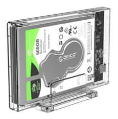 Orico 2159C3 vanjsko kućište za HDD/SSD, 6.35 cm, USB-C 3.0 UASP v SATA3, prozirno