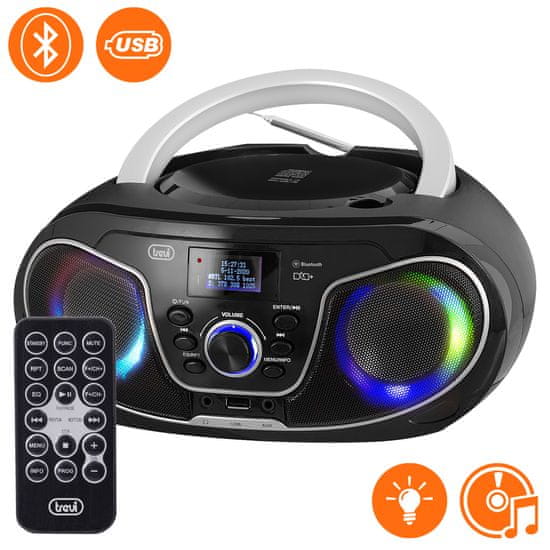 Trevi Boombox CMP 588 prijenosni CD-uređaj, DAB/DAB+, Bluetooth, crna