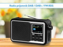 7F96R prijenosni digitalni radio, Bluetooth, crna