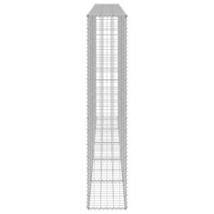 Vidaxl Gabionski zid s poklopcima od pocinčanog čelika 300x30x150 cm