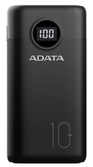 AData prijenosna baterija Adata Powerbank 10 000 mAh AP10000QCD-DGT-CBK, crna