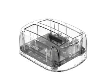 Orico 6239C3-C stanica za HDD/SSD, 2x 6,35/8,89 cm (2.5/3.5), SATA v USB-C, prozirna