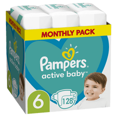 Pampers Active Baby pelene, vel. 6, 13-18 kg, 128 komada