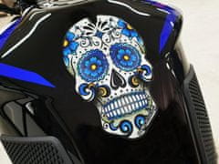 naljepnica za motor, Skull, plava