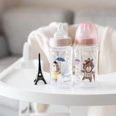 Canpol babies Bonjour Paris bočica sa širokim grlom, 240ml, ružičasta