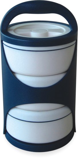 TCC Plus Design TCC-5000 termo menažna posuda, 3-dijelna, plavo-bijela