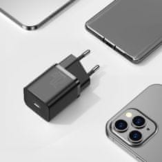 BASEUS Super Si Quick punjač 1C 20W PD + USB-C / Lightning kabel, crno