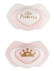 Canpol babies Royal Baby set simetričnih silikonskih duda, 6-18m, ružičasta