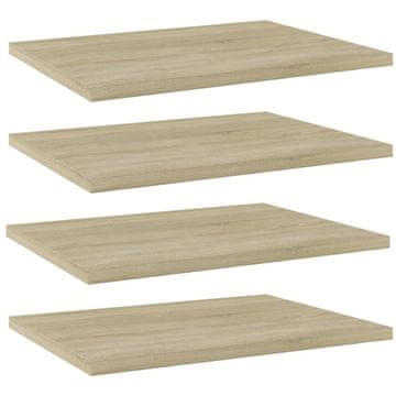 Vidaxl Police za knjige, 4 kom, Sonoma hrast, 40x30x1,5 cm, Iverica