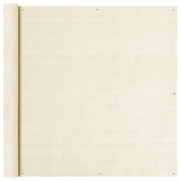 Vidaxl Balkonski zastor krem 120 x 500 cm HDPE