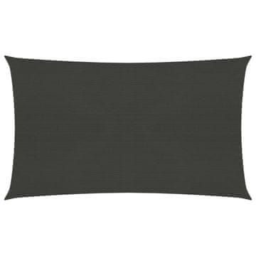 Vidaxl Jedro za zaštitu od sunca 160 g/m² antracit 2,5 x 5 m HDPE