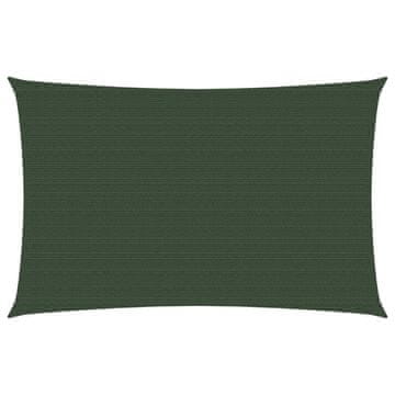 Vidaxl Jedro za zaštitu od sunca 160 g/m² tamnozeleno 2 x 4,5 m HDPE