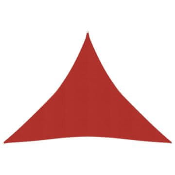 Vidaxl Jedro za sjenu, 160 g/m², Crveno, 4x4x4 m, HDPE