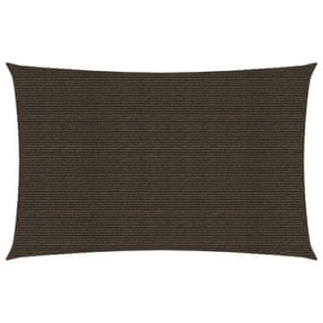 Vidaxl Jedro za sjenu, 160 g/m², Smeđa, 2x5 m, HDPE