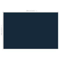 Vidaxl Plutajuća PE solarna folija 300x200 cm crno-plava