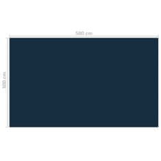 Vidaxl Plutajuća PE solarna folija 500x300 cm crno-plava