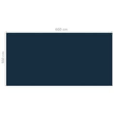 Vidaxl Plutajuća PE solarna folija, 600x300 cm, crna i plava