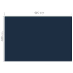 Vidaxl Plutajuća PE solarna folija, 600x400 cm, crna i plava