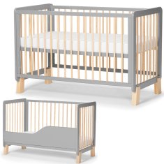 Kinderkraft dječji višenamjenski krevetić LUNKY, sivi