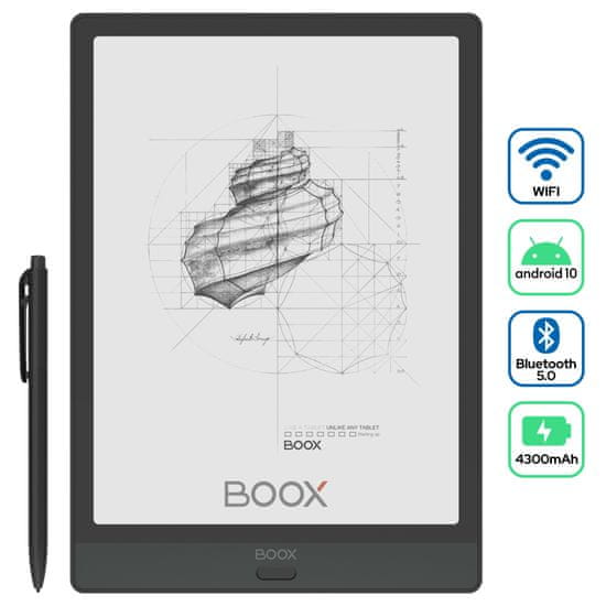 Onyx Boox Note 3 e-čitač, 4GB/64GB, Wi-Fi, crni