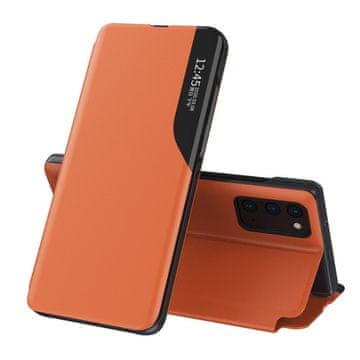 MG Eco Leather View preklopna maska za Samsung Galaxy M51, naranča
