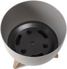 Lamela Roma Eco plastična posuda za cvijeće, na nogama, 29 cm, siva