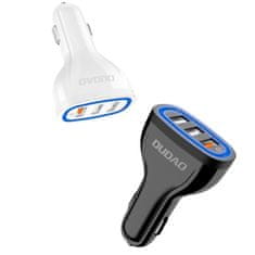 DUDAO R7S auto punjač 3x USB QC 3.0 2.4A 18W, bijela