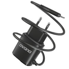DUDAO A2ProL 2x USB punjač, Lightning kabel 12W, crno