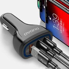 DUDAO R7S auto punjač 3x USB QC 3.0 2.4A 18W, bijela