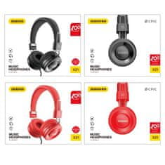 DUDAO X21 Wired naglavne slušalice, crno