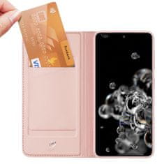 Dux Ducis Skin Pro preklopna kožna maska za Samsung Galaxy S21 Ultra 5G, ružičasta