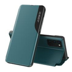 MG Eco Leather View preklopna maska za Samsung Galaxy A72, zeleno