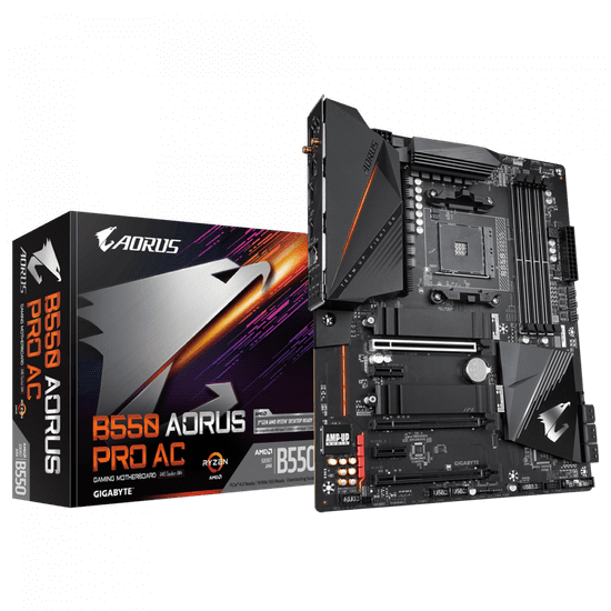 Gigabyte B550 Aorus Pro AC matična ploča, AM4, DDR4, Wi-Fi, USB-C, ATX