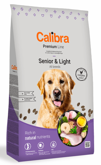 Calibra Dog Premium Line Senior & Light hrana za pse, 12 kg