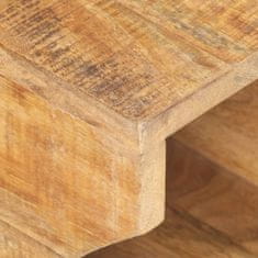 Vidaxl Zidni stalak za bicikl 35 x 25 x 25 cm masivno grubo drvo manga