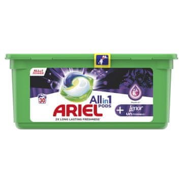 Ariel All-In-1 PODs + Lenor Unstoppables kapsule za pranje, 30 pranja