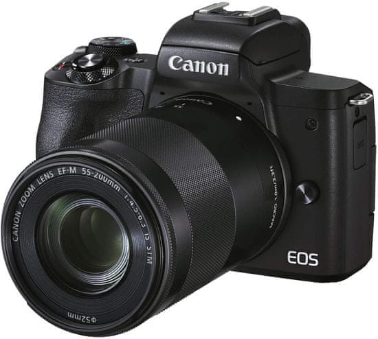 Canon EOS M50 II fotoaparat, 15-45 ISC+ 55-200, crna