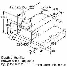 Bosch DFL064W53 kuhinjska napa, izvlačna