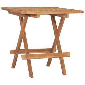Vidaxl Sklopivi vrtni stol 50x50x50 cm Masivno tikovino drvo