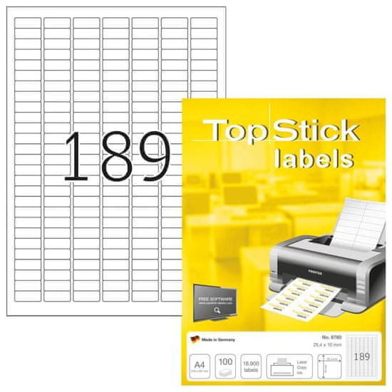 Herma Top Stick 8780 naljepnice, 25,4 x 10 mm, bijele, 100/1