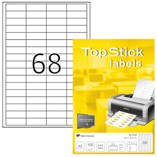 Herma Top Stick 8729 naljepnice, 48,5 x 16,9 mm, bijele, 100/1