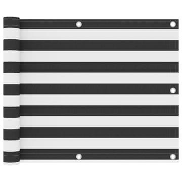 Vidaxl Balkonski zastor antracit i bijeli 75x400 cm od tkanine Oxford