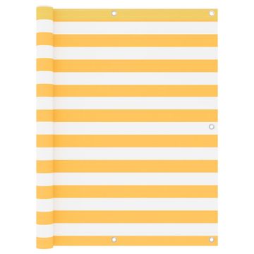 Vidaxl Balkonska pregrada bijela i žuta 120x500 cm Oxford tkanina