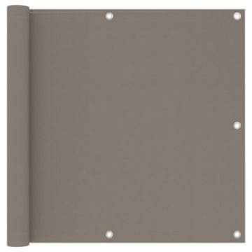 Vidaxl Balkonska pregrada, taupe, 90x300 cm, Oxford tkanina