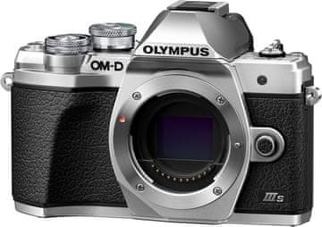 Olympus kompaktni digitalni fotoaparat E-M10 III S Body Silver, srebrni